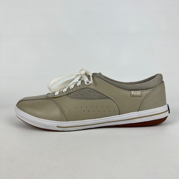 Keds Prestige Womens Sneaker OrthoLite Stone Tan Leather Lace Up Shoes size 9 - Picture 6 of 16